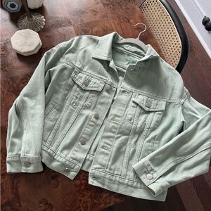 Ami Light Green Jean Jacket